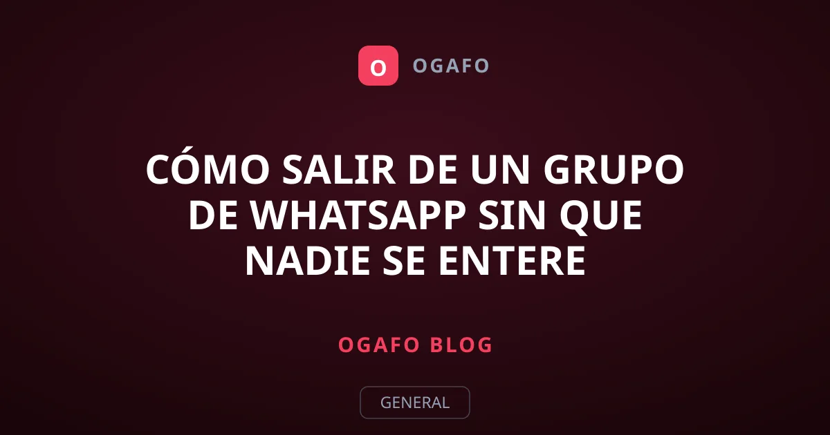 Cómo salir de un grupo de WhatsApp sin que nadie se entere